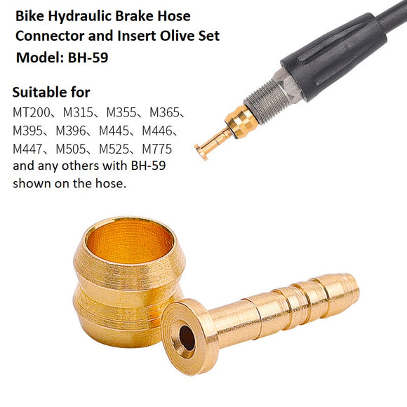 LeBycle Hydraulic Brake Hose Connector Insert Olive Set - BH-59