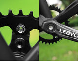 Bike Crankset - LeBycle, 38T, 170mm, for Square Tape BB, Aluminum Alloy, a pair