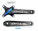 Bike Crankset - LeBycle, 38T, 170mm, for Square Tape BB, Aluminum Alloy, a pair