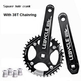Bike Crankset - LeBycle, 38T, 170mm, for Square Tape BB, Aluminum Alloy, a pair