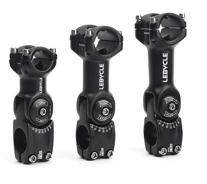 Lebycle Risers Bicycle Handlebar Stem Riser- Adjustable +/- 60 degree, 31.8x110mm, Bl ...