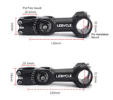 Bicycle Handlebar Stem Riser- Adjustable +/- 60 degree, 31.8x110mm, Black