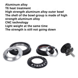 Lebycle Bicycle Double Bearing Headset - 44-56mm for Straight Fork & Taper Fork