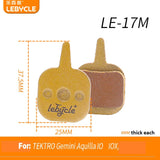 Bicycle Disc Brake Pads - Lebycle LE-17M, sintered metal,  26.5mm x 37.5mm x 4mm