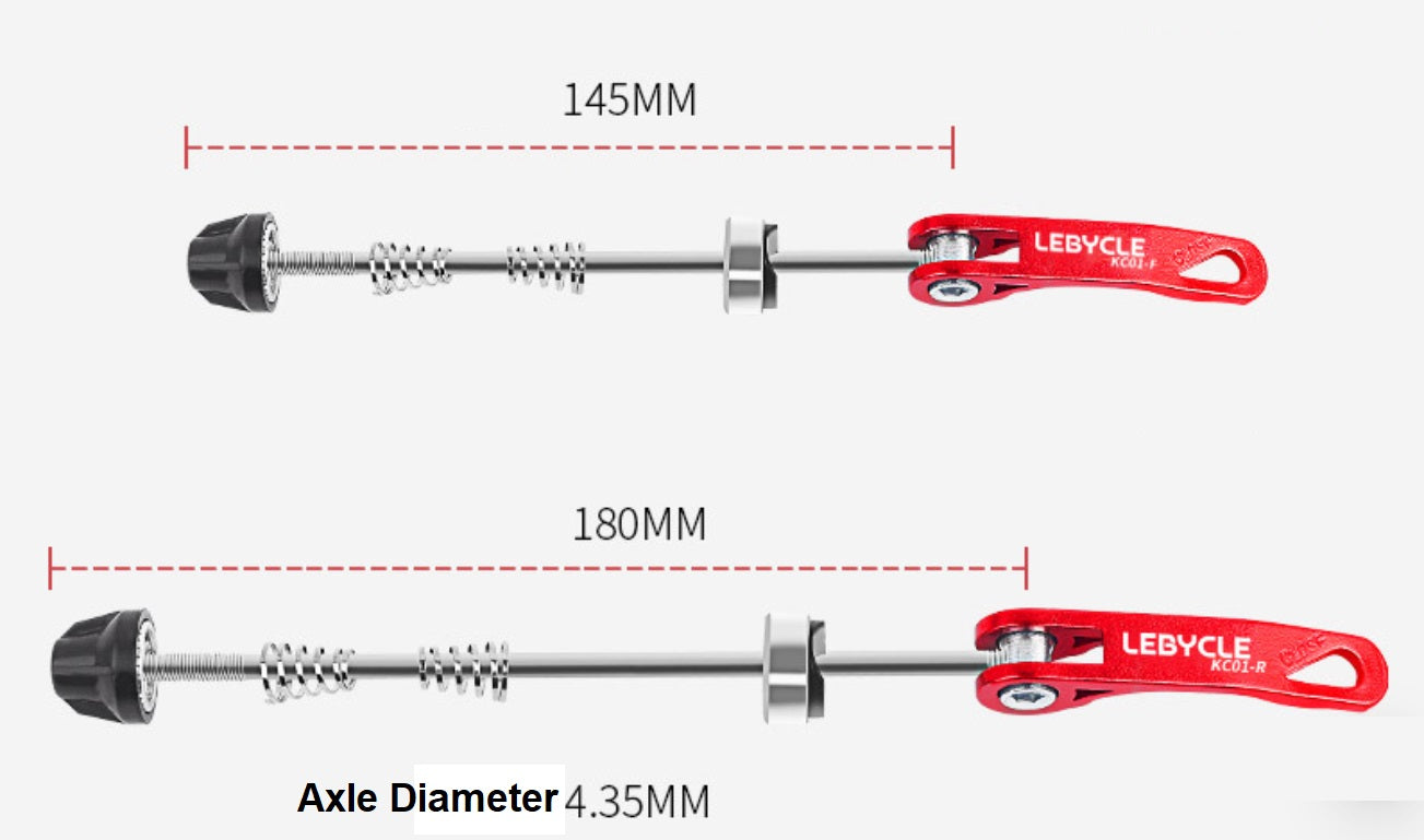 Lebycle Risers LeBycle Bicycle Quick Release Skewer Set - Universal size for MTB and ...