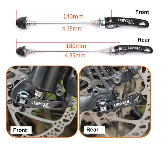 Lebycle Risers LeBycle Bicycle Quick Release Skewer Set - Universal size for MTB and ...