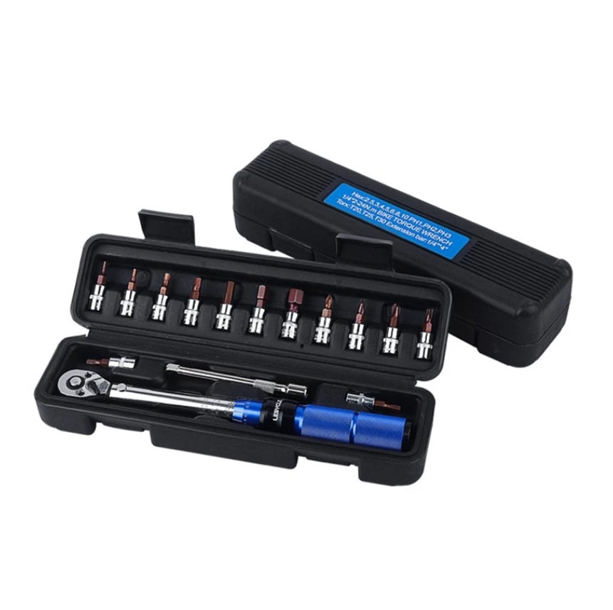 LeBycle Bike Torque Wrench Set Hex Tool Set - 2-24Nm, 15pcs, professio ...