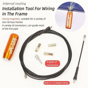 Internal Cable Routing Magnetic Kit For Bicycle Hose Gear Brake Cable - Aluminum