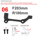 MEROCA Brake Disc Caliper Adapter - Type 6 B-A, F203 R180, aluminum alloy