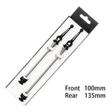 MEROCA Bicycle Quick Release Skewer Set for MTB - Front 100mm, Back 135mm, Black