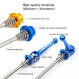 MEROCA Bicycle Quick Release Skewer Set for MTB - Front 100mm, Back 135mm, Black