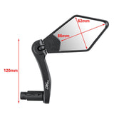 Hafny Cycle Mirror - handlebar End Mounted, 360° Rotatable, 86x62mm mirror size