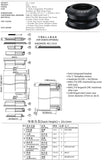 Neco Headset H124 - 1" Semi-Integrated Threadless Headset w/ Ø44 Alloy Cups