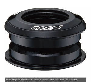 Neco Headset H125 - 1-1/8" Semi-Integrated Threadless Headset w/ Ø44 Alloy Cups