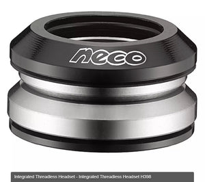 Neco Headset H398- 1/4” Head Tube Reduced to 1-1/8" Fork Tube Threadless Headset