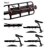 Bicycle Rear Rack Carrier - Seatpost Mounted, up to 25kg load, 1 year warranty