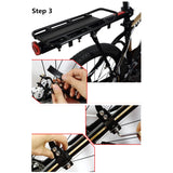 Bicycle Rear Rack Carrier - Seatpost Mounted, up to 25kg load, 1 year warranty