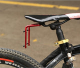 Bike saddle mounted Double Water Bottle Cage Bracket Adapter, Aluminum, Black