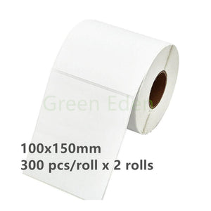 Direct Thermal Label Roll - Self-adhesive, 100 x 150mm, 300 Labels/roll x 2rolls