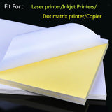 Self Adhesive Address Labels Laser Inkjet Print Stickers - A4x100, 2 labels on 1
