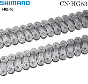 Shimano Bike Chain - CN-HG53, 9 Speeds, 112 Links, Silver grey