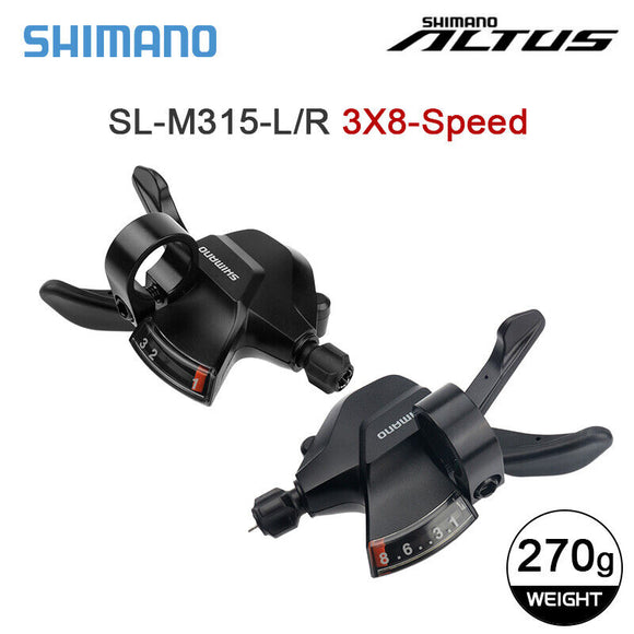 Trigger Shifter Levers Rapid fire Right & Left - Shimano Altus SL-M315 3x8 Speed