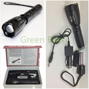 Torch 1892, CREE T6 LED Zoomable Focus Flashlight 3 Modes - 1200LMs