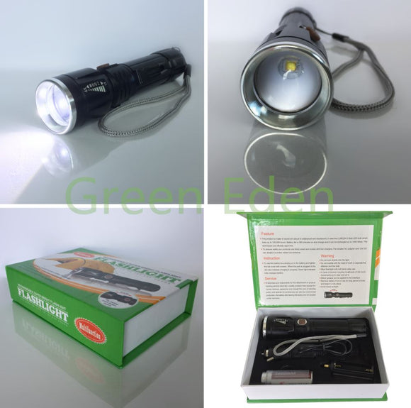 Torch 770, Luxeon 3 W LED Zoomable Focus Flashlight 3 Modes - 200 lumens
