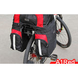 Bike Rear Rack Bag Pannier - Large Capacity, 3 in 1 Removable bags, Black/Green