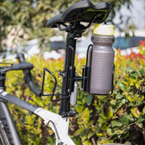 Bicycle Double Water Bottle Cage Holder Mount Adapter, aluminum alloy, Black