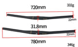 Bike Handlebar Bicycle Riser Bar - ZOOM, 31.8*720mm, 9 degree, Aluminum, Black