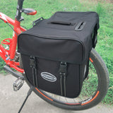 Bike Rear Rack Bag Pannier - 37/33cm L x 28cm H x (15cm x 2) W, Black