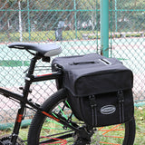 Bike Rear Rack Bag Pannier - 37/33cm L x 28cm H x (15cm x 2) W, Black