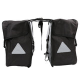 Bike Rear Rack Bag Pannier - 37/33cm L x 28cm H x (15cm x 2) W, Black