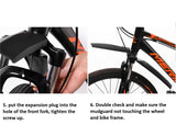 Bike Bicycle Mudguards SB-328 - Front (Fork mounted) + Rear (Seatpost mounted)