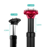 ZOOM Bicycle Suspension Seatpost - 27.2 * 350mm, Aluminum Alloy, Black