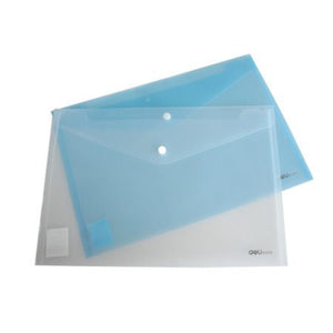 Deli Files Bag Button Closure E5505 - A4, 10 pcs, Transparent White